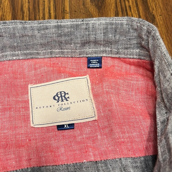 Report Collection Resort Mens button Down Shirt Size XL - Picture 4 of 5